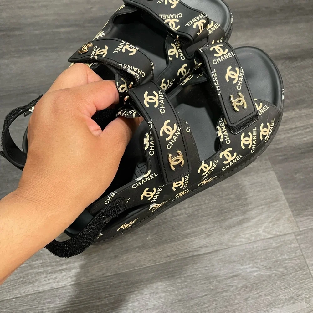 Dad Sandals with Gold Accents - Picture 2 of 12